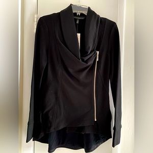 White House Black Market Black Zip Jacket NWT Size 2